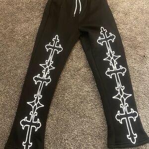 Womens Black Graphic Bottoms